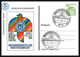 Delcampe - Allemagne (germany Entier Postal (Stamped Stationery) 1746 - N° 877 Chateau Castle INZLINGEN Europa Sammier 1980 - Bildpostkarten - Gebraucht