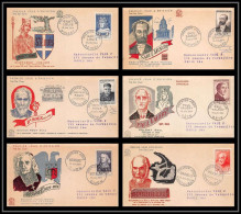 Delcampe - 5822/ Enveloppes Premiers Jour Fdc Cover France N° 989/994 Serie Célébrités Personnages 1954 - 1950-1959