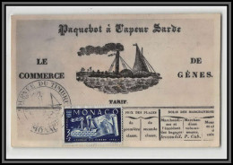 Delcampe - 57128 N°294 Paquebot à Vapeur Sarde Journée Du Timbre 1946 Monaco Carte Maximum Card - Cartas Máxima