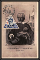 Delcampe - 57142 N°353 St Vincent De Paul 4/6/1951 Fdc Triangle Monaco Rouge Red Cross Carte Maximum Mérignac Lemaire - Cartas Máxima