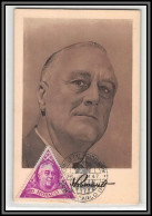 Delcampe - 57139 N°295 Portrait Triangle Roosevelt Palais Princier 26/6/1947 Monaco Carte Maximum Collection Lemaire - Cartas Máxima