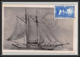 Delcampe - 57147 N°324 Yatch Hirondelle 1 5/3/1949 Fdc Monaco Carte Maximum Tirage 250 édition Pllp - Cartas Máxima