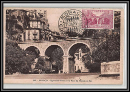 Delcampe - 57101 N°96 Viaduc De Sainte Dévote Pont Bridge 1938 Monaco Carte Maximum Card Collection Lemaire La Cigogne - Cartas Máxima