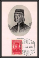 Delcampe - 57043 PA Aereo N°61 Alonzo Pinzon 20/9/1930 Navigateur Espagne Spain Espana Carte Maximum Card - Maximumkarten