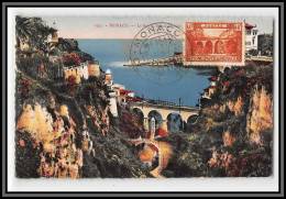 Delcampe - 57108 N°57 Viaduc De Sainte Dévote Pont Bridge 1938 Monaco Carte Maximum Card Collection Lemaire Cigogne - Cartas Máxima