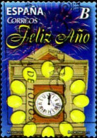 Delcampe - Espagne Poste Obl Yv:4535 Mi:4830 Ed:4831 Feliz Año (Belle Obl.mécanique) - Clocks
