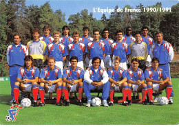 Delcampe - SPORTS - SAN62553 - FOOTBALL - L'Equipe De France 1990-91 - CPSM 10x15 Cm - Soccer