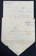 Delcampe - Guerre WWII Lettre Courrier Officier Pels RNVR Juif De Belgique Royal Navy Maritime Mail HMS Ship Forth - Documents