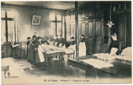 Delcampe - LE MANS - Hôpital , Lingerie, Pliage - Le Mans