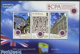 Delcampe - Saint Helena 2011 Commonwealt Parliamentary Association S/s, Mint NH, History - Coat Of Arms - Isla Sta Helena