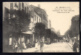 Delcampe - 94 ABLON - Rue Du Bac Et Avenue De Paris - Terrasse Du Café DULAC - Ablon Sur Seine