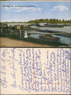 Delcampe - Ansichtskarte Speyer Rheinpartie An Der Schiffbrücke Schauffelraddampfer 1919 - Speyer