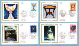 Delcampe - FDC France 1994 - Arts Décoratifs - YT 2854 à 2857 Verreries, Fonte, Ébénisterie, Théière En Céramique - Nancy - 1990-1999