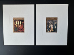 Delcampe - Cameroun Cameroon Kamerun 1973 Mi. 758 - 759 Epreuve Luxe Proof Noël Christmas Weihnachten Navidad Art Kunst - Noël