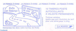 Delcampe - France 2003 La France A Vivre, Booklet 10x Timbre Rouge S-a, Mint NH, Stamp Booklets - Neufs