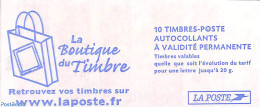 Delcampe - France 2002 La Boutique Du Timbre, Booklet 10x Timbre Rouge S-a, Mint NH, Stamp Booklets - Neufs