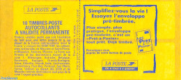 Delcampe - France 1999 L'enveloppe Timbrée, Booklet 10x Timbre Rouge S-a, Mint NH, Stamp Booklets - Neufs