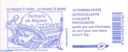 Delcampe - France 2006 Portraits De Régions, Booklet 10x Timbre Rouge S-a, Mint NH, Stamp Booklets - Neufs