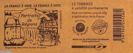 Delcampe - France 2007 Portraits De Régions, Booklet 12x Timbre Rouge S-a, Mint NH, Stamp Booklets - Neufs