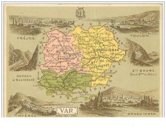 Delcampe - CHROMOS.n°43.CARTE GEOGRAPHIQUE DU VAR ET MULTI VUES - Autres & Non Classés