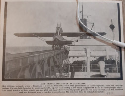 Delcampe - Bremershaven - Drijvend Vliegstation "Westfalen"  -Orig. Knipsel Coupure Magazine 1933 - Non Classés