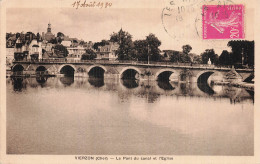 Delcampe - 18 VIERZON LE PONT DU CANAL ET L EGLISE - Vierzon