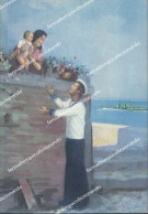 Delcampe - Ad927 Cartolina Marina La Partenza Di Papa' - Autres & Non Classés