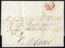 Delcampe - Cover 1772/1784, Tre Lettere Da Pesaro (due) E Da Ancona Per Milano Con Timbro Ottagonale Con Nr., Una Del 13.7.1772 Con - Estados Pontificados