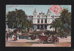 Delcampe - Monte-Carlo - Façade Du Casino - Animée (automobile) - Couleurs - Circulée (pli) - Monte-Carlo