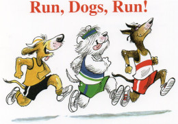 Delcampe - CPM - CLA - ATHLETISME - CHIEN - PUB POUR LE LIVRE RUN, DOGS, RUN ! PAR HAL HIGDON ET DANA SUMMERS - Alpinismus, Bergsteigen