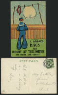 Delcampe - Sailor's Bags Are Roomy At The Bottom 1913 Old Postcard - Bandes Dessinées