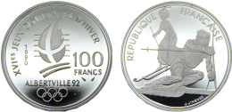 Delcampe - 1990 100 Francs 1992 Olympics, Albertville, Slalom Skiing - Autres & Non Classés