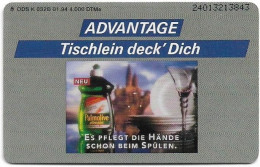 Delcampe - Germany - CP Advantage 2 - Palmolive - K 0032B - 01.1994, 6DM, 4.000ex, Used - K-Series: Kundenserie