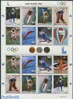 Delcampe - Paraguay 1980 Lake Placid Winners M/s, Mint NH, Sport - Olympic Winter Games - Skiing - Ski
