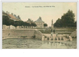 Delcampe - 80.CHAULNES.LA GRANDE PLACE .COTE HOTEL DE VILLE - Chaulnes