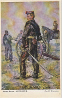 Delcampe - XXX - ARTILLEUR - ARMEE BELGE - ILLUSTRATEUR WAGEMANS - 2 SCANS - Uniformen