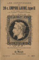 Delcampe - Les Constances Du 20 C Empire Lauré Type II Panneau A3 Le Monde Des Philatélistes Etude N° 11 De 1956, 18 Pages Suite - Filatelie En Postgeschiedenis