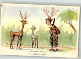 Delcampe - 38165203 - Jaeger Tarnt Sich Mit Hirschgeweih Humor - Jagd