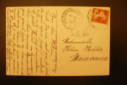 Delcampe - N°138  Perfin Perforé SG112  Sur CP Territoire De Belfort  1914 - Lettres & Documents