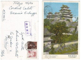 Delcampe - Japan Postcard To Europe - Poste Aérienne