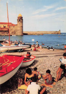 Delcampe - 66 COLLIOURE VUE SUR LA PLAGE DES PECHEURS ET L EGLISE - Collioure