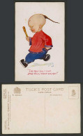 Delcampe - China Tuck's Oilette Chinese Chinee Boy Velly Jolly, Girl Got Chump Old Postcard - China