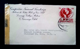 Delcampe - MEXICO TO USA1945, COVER USED, CENSOR, COMPANY ADVERTISING, NATIONAL FRONTERIZA, EARTH IN HAND STAMP, CAMARGO CITY CANCE - Mexiko