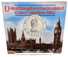 Delcampe - Great Britain, Kingdom, Elizabeth II, Official Annual Mint Set 1982 (7) In Original Packaging, KM MS103, UNC. Various / - Altri & Non Classificati