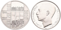 Delcampe - Luxembourg, Grand Duchy, Jean, 250 Francs Silver ND (1994), 50th Anniversary Of The Benelux Treaty, KM 68, PROOF. Silver - Luxemburg