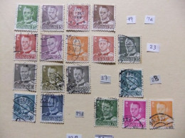 Delcampe - 3 DINAMARCA DANMARK 1948 1953 / REY FRÉDÉRIC IX -  Federico IX / YVERT 315 / 331C FU Incomplet - Gebraucht