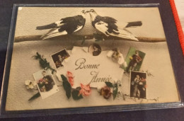 Delcampe - Fête Vœux-   Bonne  Année  Deux Pigeon - Neujahr