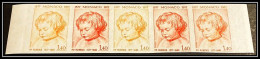 Delcampe - 92945d Monaco N°1100 Portrait D'enfant Rubens Tableau (Painting) Essai Proof Non Dentelé ** (MNH Imperf) Bande De 5 - Rubens