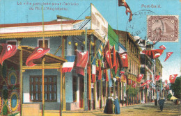 Delcampe - Port Saïd , Egypt * La Ville Pavoisée Pour L'arrivée Du Roi D'angleterre * égypte Port Said - Port Said