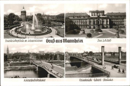Delcampe - MANNHEIM BW Friedrichsplatz Wasserturm Schloss Kurpfalzbruecke Friedrich Ebert B - Mannheim
